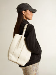 Golden Goose 24/7 Bag North South in butter-colored leather with adjustable handles