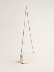 Golden Goose Mini Star Bag in butter-white leather with tone-on-tone star