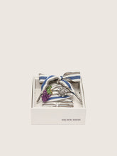 Golden Goose Skins striped laces with grape and crystal charms