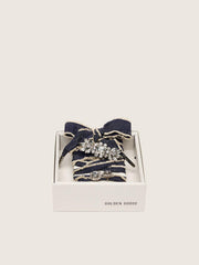 Golden Goose Skins denim blue laces embellished with beige trim and two charms