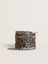 Golden Goose Beige leopard-print laces with contrasting white logo
