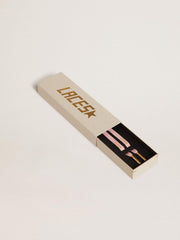 Golden Goose Pink cotton laces with contrasting gold logo