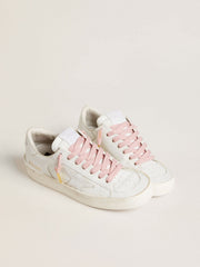 Golden Goose Pink cotton laces with contrasting gold logo