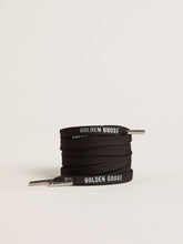 Golden Goose Black cotton laces with contrasting silver logo