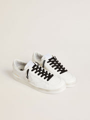 Golden Goose Black cotton laces with contrasting silver logo