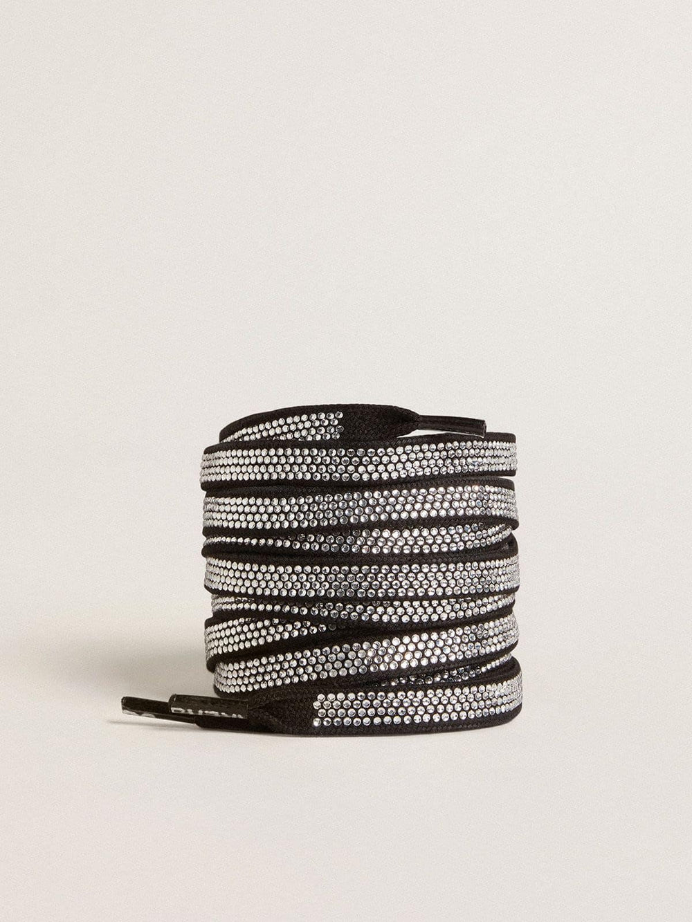 Golden Goose Swarovski laces with contrasting white logo