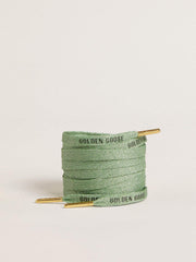 Golden Goose Aqua-green Lurex laces with contrasting black logo