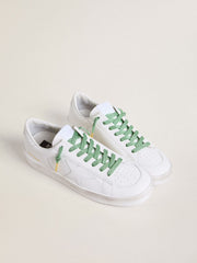 Golden Goose Aqua-green Lurex laces with contrasting black logo