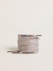 Golden Goose Multicolor Lurex laces with contrasting black logo