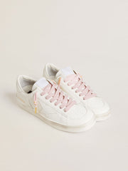 Golden Goose Pink cotton laces with contrasting gold-colored logo