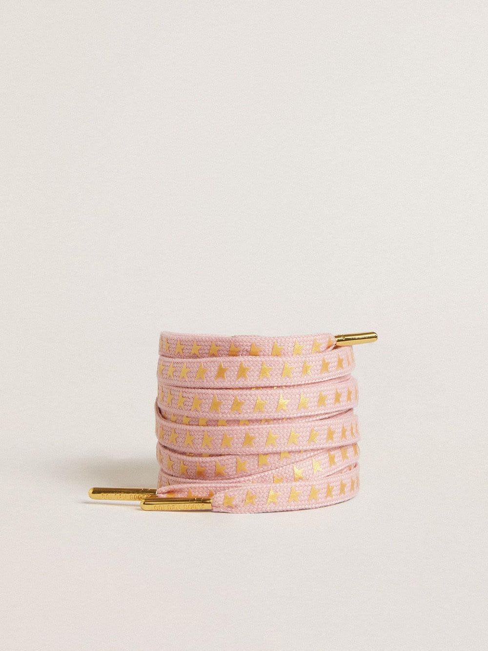 Golden Goose Pink cotton laces with contrasting gold stars