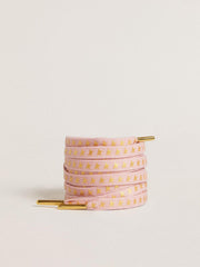 Golden Goose Pink cotton laces with contrasting gold stars