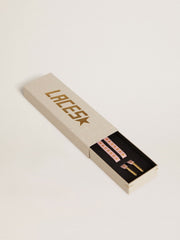 Golden Goose Pink cotton laces with contrasting gold stars