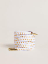 Golden Goose White cotton laces with contrasting gold stars