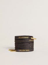 Golden Goose Dark gray lurex laces with contrasting gold logo
