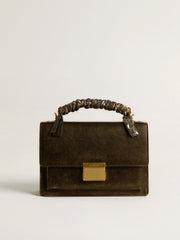 Golden Goose Black braided fabric charm with brass chain