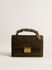 Golden Goose Black braided fabric charm with brass chain