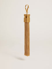 Golden Goose Tassel-shaped charm in antique gold-colored brass
