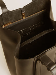 Golden Goose Pouch in black leather with raised logo