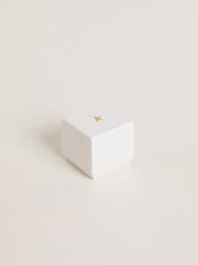 Golden Goose Heart-shaped charm in silver-colored brass with crystals