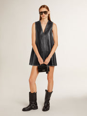 Golden Goose Charm in black nappa leather with studs and metal details
