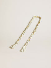 Golden Goose Butter-colored braided fabric charm with brass chain