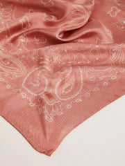 Golden Goose Old rose scarf with paisley print