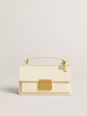 Golden Goose Letter E charm in gold-colored brass with crystals