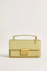Golden Goose Letter F charm in gold-colored brass with crystals