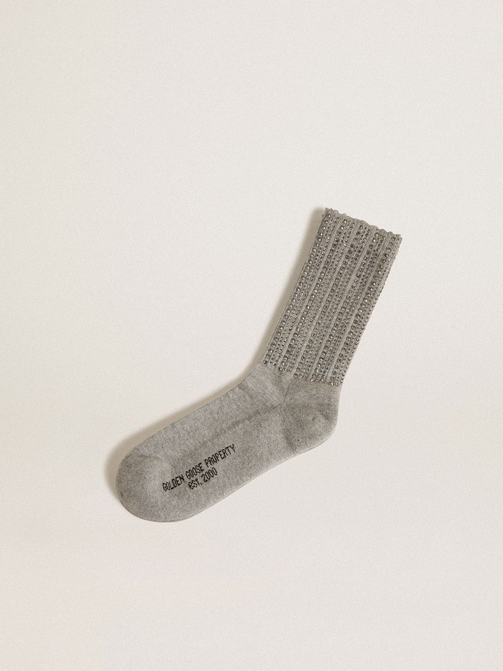Golden Goose Gray socks with crystals on the leg