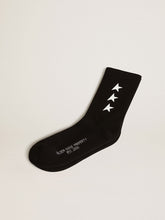 Golden Goose Black socks with contrasting white stars