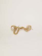 Golden Goose CNY antique gold snake-shaped pin