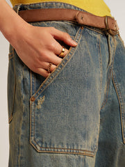 Golden Goose Ring in antique gold color with regular links