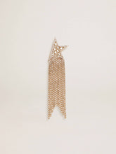 Golden Goose Women's single drop earring in antique gold color with decorative crystals