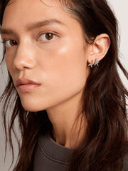 Golden Goose Women's stud earrings in antique gold color with crystals