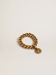 Golden Goose Ring in antique gold color with flexible links