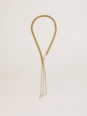Golden Goose Necklace with antique gold-colored chains with pearls