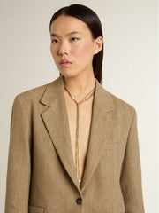 Golden Goose Necklace with antique gold-colored chains with pearls