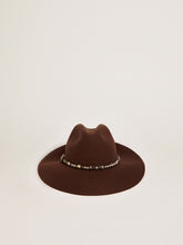 Golden Goose Women’s studded brown Fedora hat | Golden Goose
