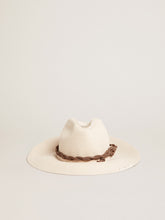 Golden Goose Parchment-colored fedora hat with leather band
