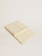 Golden Goose White wool scarf with embroidery