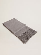 Golden Goose Gray ribbed wool scarf