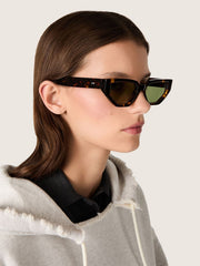 Golden Goose Rectangular-style sunglasses with Havana brown frame