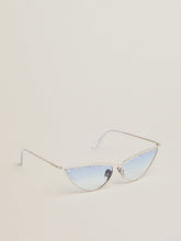 Golden Goose Sunglasses cat-eye style with silver frame and crystals