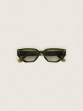 Golden Goose Jamie rectangular sunglasses with green marble effect frame