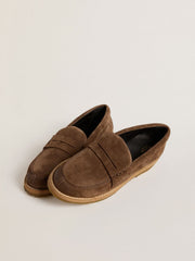 Golden Goose Women's Jerry loafer in dove-gray suede