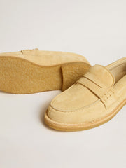 Golden Goose Jerry loafer in ecru waxed suede