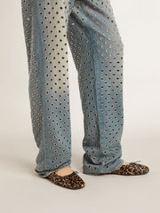 Golden Goose Amy ballet flats in beige leopard-print pony skin