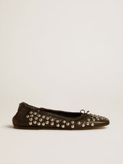 Golden Goose Amy ballet flats in black nappa leather with silver colored studs