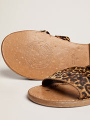 Golden Goose Leopard pony skin sandals for women Margaret | Golden Goose
